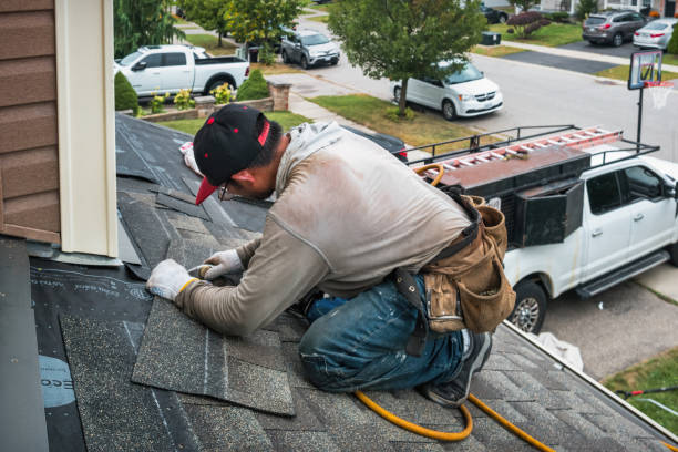 Professional Roof Replacement technician working in Bushkill, PA